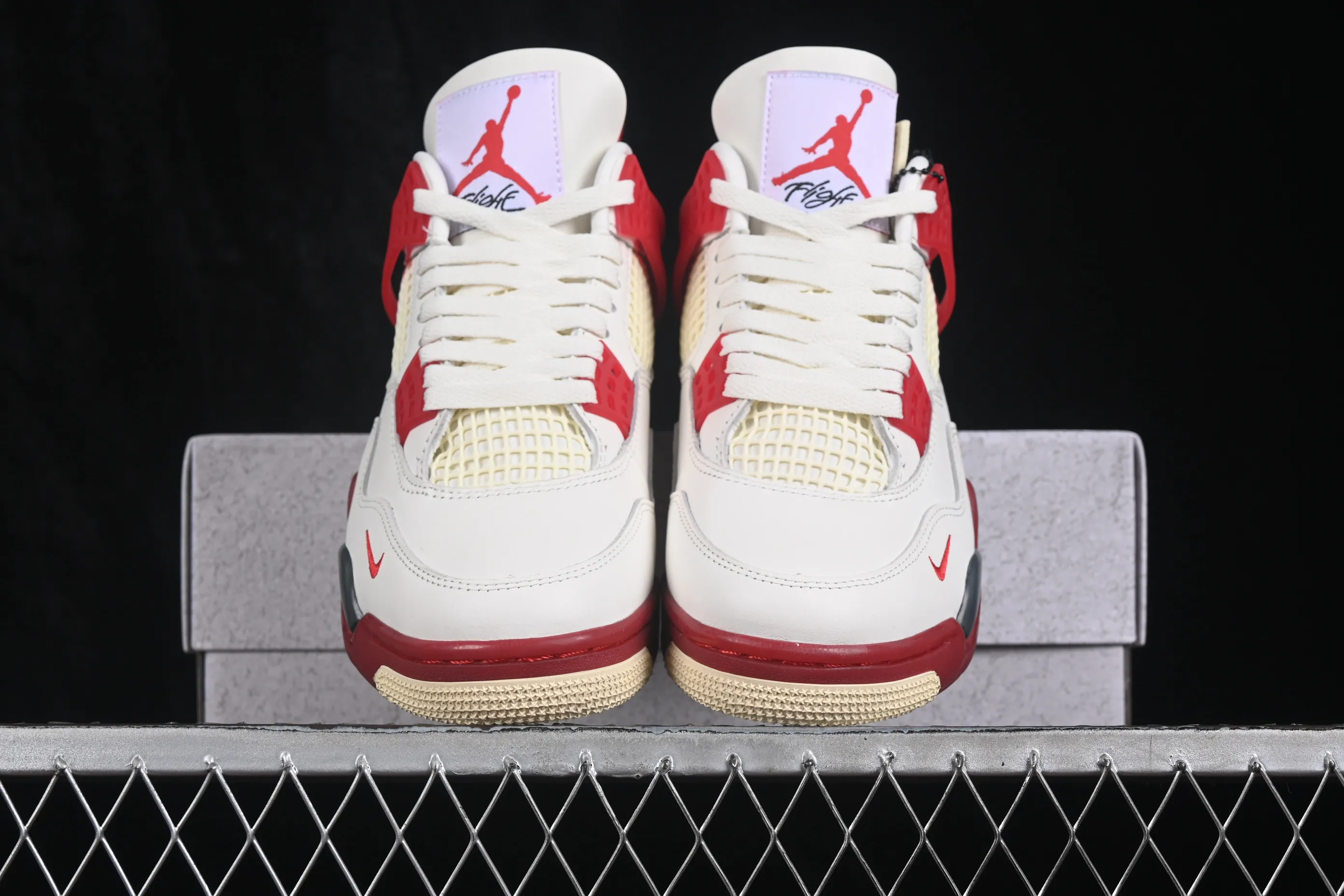 All Categories Air Jordan Jordan Series Basketball Shoes Air Jordan 4 Nigel Sylvester x Air Jordan 4 Retro "Brick After Brick" AJ4 Joe 4 White Red Urine Stains 2.0 IQ8055-100